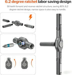 Asnish 42 in 1 Magnetic Ratchet Screwdriver Set with Precision Bits - color: Black-dark Gray, size: 42 In 1