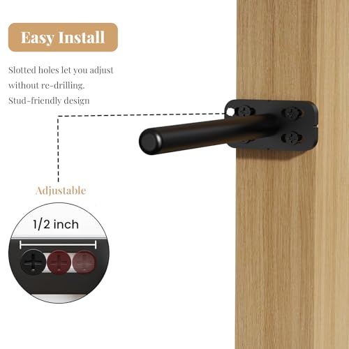 6pcs Wall Shelf Brackets Heavy Duty Floating Shelf Bracket Hidden,Invisible Black Shelving Brackets Decorative Floating Shelf Hardware Heavy Duty,Metal Shelf Support Bracket(4"-6pcs) - size: 4 inch-6pcs