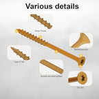 Deck Screws #10 x 2-1/2’’, T25 Star Torx Drive Flat Head Wood Screws, Tan, 5lb - color: Tan, size: 10X2-1/2’’