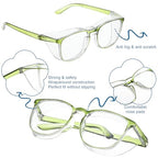 12 Pack Safety Glasses Goggles Anti-Fog Protective Eyewear - color: Multiple Colors
