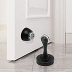 Solid Mental Magnetic Door Stop, Wall Mounted, Black, 2 Pack - color: 2 PCS Black