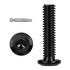 30 PCS 1/4"-20 x 1-1/4" Flat Head Socket Cap Screws Bolts, Flat Round Head Furniture Allen Bolts, Stainless Steel 304, Full Thread, Black Coating, Screwdriver Bit Included - size: 1/4"-20 x 1-1/4"