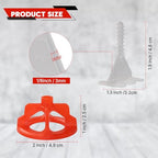 Tile Leveling System 1/8", 900 Pcs Tile Spacers and 300 Pcs Red Cap - size: 1/8Inch 900Base+300Caps