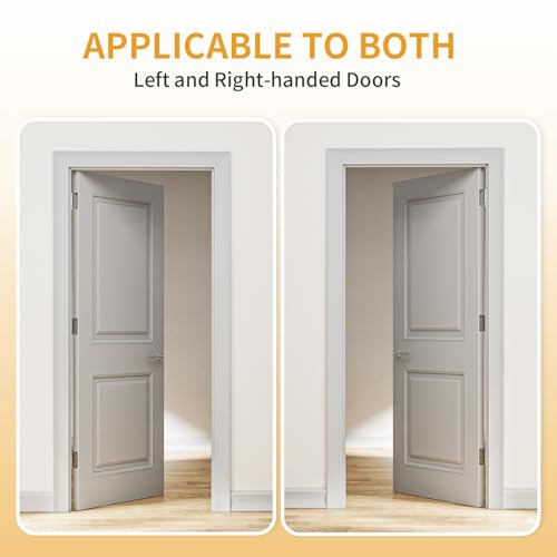 Luxbaro 3 Pack Self Closing Door Hinges 4 Inch, Adjustable Tension - color: Brushed Nickel-1/4'', size: 4" 3 Pack