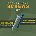 LIONMAX Pocket Hole Screws Assortment Kit 290PCS, Coarse Thread in 4 Sizes - size: Coarse Thread (290pcs)