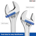 MAXPOWER 24" Adjustable Wrench, 2.4" Jaw Opening, Tapered Handle - size: 24"