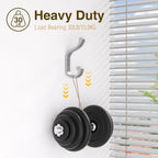 Coat Hooks Wall Mount,Heavy Duty Wall Hooks for Backpack,Towel,Silver 6 Pcs - color: Silver, size: 6 Pack
