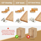 30 Pack 15 Pair Brushed Nickel Cabinet Hinges, 1/2" Overlay Kitchen Hinges - color: Satin Nickel, size: 1/2" Overlay