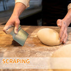 ALLTOP Dough Bench Scraper/Cutter/Chopper, 1 Pack - color: Wooden
