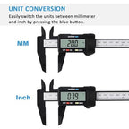 Digital Caliper, Adoric Calipers 0-6 Inch, Inch/mm Conversion, Large LCD - color: Black, size: 6"