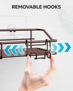 Nieifi Shower Caddy Adhesive, Shower Shelves, Shampoo Holder for Bathroom - color: Brown, size: 2 Pack