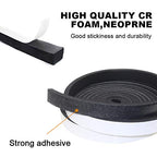 Foam Insulation Tape self Adhesive,Weather Stripping for Doors and Windows,Sound Proof soundproofing Door Seal,Weatherstrip,Pipe Cooling, Air Conditioning Seal Strip (W:1/2In xT: 1/2In XL: 13Ft) - size: 1/2 in x 1/2 in x 13 ft