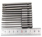 aiyun 11Piece Star Screwdriver Bit Set Shark Vacuum Security (75mm Length) - size: 75mm Length (T6-T40)