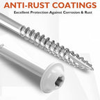 Frienda 2 Pound White Cabinet Screws Bulk #9x2-1/2'' Approx. 187 Pcs - color: Silver, size: #9x2-1/2 Inch