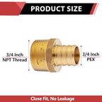 4-PACK EFIELD Pex Crimp Fitting,3/4" x 3/4"NPT Male Adapter(PEX1807021-4) - size: P4, style: 3/4 x 3/4