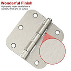 TDCHINGES Rounded Door Hinges Brushed Nickel 3.5"x3 1/2"5/8" Radius 42 Pack - color: Satin Nickel-Rounded, size: 42 Pack