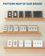 DEWENWILS Single Toggle Wall Plates, White Metal Light Switch Cover Plates - color: White, size: 1 Toggle 2PK