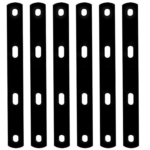 6 PCS Flat Mending Plate, Metal Bar Bracket, 12" x 1-1/8", 8 Gauge - size: 12" x 1-1/8"