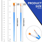 AROIC Paint Brushes Set,110 Pcs Flat & Fine Nylon Acrylic Brushes Bulk - color: Blue, size: 55 Flat + 55 Fine