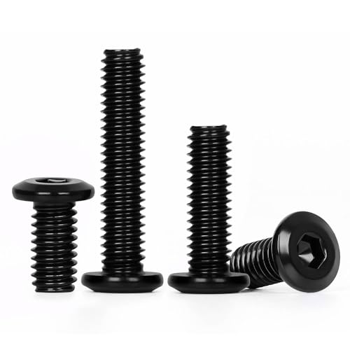 15 PCS 5/16"-18 x 5/8" Flat Head Socket Cap Screws Bolts, Flat Round Head Furniture Allen Bolts, Stainless Steel 304, Full Thread, Black Coating, Screwdriver Bit Included - size: 5/16"-18 x 5/8"