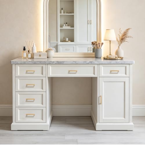 Probrico 10 Pack 5 Inch (128mm) Hole Center Champagne Bronze Cabinet Pulls Square Kitchen Cabinet Handles Dresser Drawer Pulls Stainless Steel Cupboard Dresser Handles - color: Champagne Bronze, size: hole center 5"