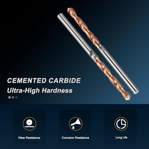 PATIKIL 2.3mm Drill Bit Carbide for Stainless Steel Hard Metal 130° 10 Pack - size: 2.3mm