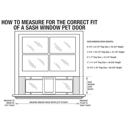 Ideal Pet Products Aluminum Sash Window Pet Door - size: 7" x 11-1/4" Medium Flap Size, style: Window Width: 27" - 32"