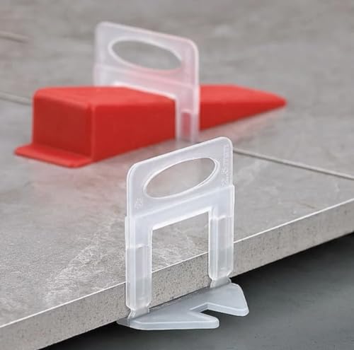 Tile Leveling System Clips- Tile Spacers Clips Tile Tools- Tile Installation Tools for Professional Ceramic Tile and Stone Installation. (1000 Clips 1/16") - size: 1000 Clips 1/16"
