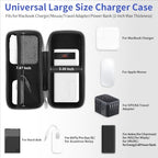 iMangoo Travel Essential Electronics Organizer Charger Case Carrying Pouch - color: Silver, size: Large