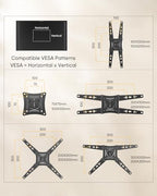FORGING MOUNT Corner TV Wall Mount Full Motion TV Mount for 17-50 inch TVs - size: Fits 17-50'' TVs
