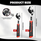 8” 12” Pipe Wrench Set, Self Adjusting Pipe Wrench, Multi-function Self-locking Pipe Vise Wrench Set, for 3/8” to 1-11/16" (9-43mm) Pipe Fittings, Standard Nuts and Irregular Nut - color: 8”+12”