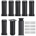 OwnMy 8PCS 6 Inch Stainless Steel Furniture Legs Adjustable Desk Sofa Legs - size: 6 Inch