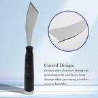 2 Pack 3 Inch Bent Scraper, Heavy Duty Stainless Steel Scraper