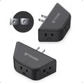 TROND 2 Prong to 3 Prong Outlet Adapter for Old House, 2 Pack - color: Black, size: 3AC-2 Prong Plug, 2 Pack