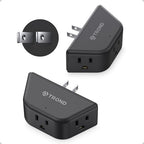 TROND 2 Prong to 3 Prong Outlet Adapter for Old House, 2 Pack - color: Black, size: 3AC-2 Prong Plug, 2 Pack