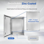 Outdoor Electrical Box 28x20x10 NEMA 4X IP66 Waterproof Box - size: 28 x 20 x 10''
