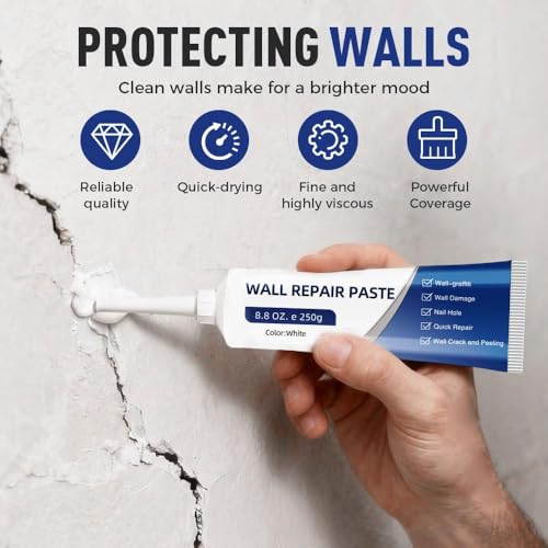 2PCS Drywall Repair Kit with Scraper, Wall Repair Paste Tube Kit with Scraper, Quick Drying Wall Mending Agent for Holes & Cracks, Multi-Functional Drywall Patch Paste Repair Kits for Home DIY