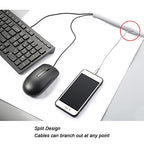 Cable Management Sleeve, Split Design, 10FT - 1 Inch, White - color: White, size: 1"-10ft