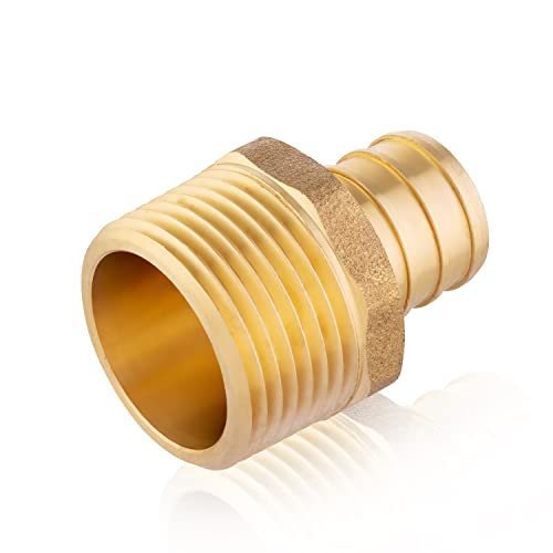 50-PACK EFIELD Pex Crimp Fitting,3/4" x 3/4"NPT Male Adapter(PEX1807021-50) - size: P50, style: 3/4 x 3/4