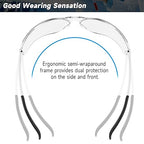 Salfboy Clear Safety Glasses Bulk，ANSI Z87.1 Scratch Resistant Eyewear - color: Colorful