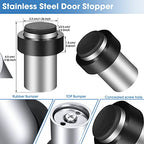 Chumia 20 Pcs Floor Mounted Door Stopper Stainless Steel,Silver - color: Silver