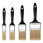4-Piece Paint Brush Set,Flat Painting Brushes for Walls Trim Cabinets Fence Priming Interior & Exterior Latex and Oil Paints,Stains