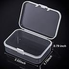 Jetec 6 Pieces Small Clear Plastic Storage Box, 2.5 x 1.7 x 0.8 Inch - size: 2.5 x 1.7 x 0.8 Inch