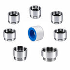 7 PCS Female Thread Faucet Adapter Kit, Sink Faucet Aerator Adapter - color: Silver, size: FMulti-M22