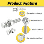 25 Sets 1/4-20x1-1/4 Bolt and Nut Set, Flat & Lock Washers Included,100PCS - size: 1/4-20x1-1/4" 25sets