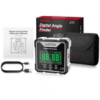 JUSTOOL Mini Digital Angle Gauge Magnetic Angle Finder with Dual Laser - color: Grey