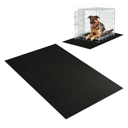 Pet Crate Floor Protection Mat, Ultra-thin Mat for Under Dog Crate, 23.6" x 47.2" XL Thin Cut to Fit Design Washable Floor Covering Reusable Waterproof Non Slip Rug Whelping Pad for Pet (Large) - size: Large