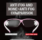 HTS HUNTERSKY Super Flexible Lightweight Anti Fog Wrap-Around U6 Clear Shooting Safety Glasses with ANSI Z87.1 Scratch Resist - color: Light Pink / Clear (1 Pack)