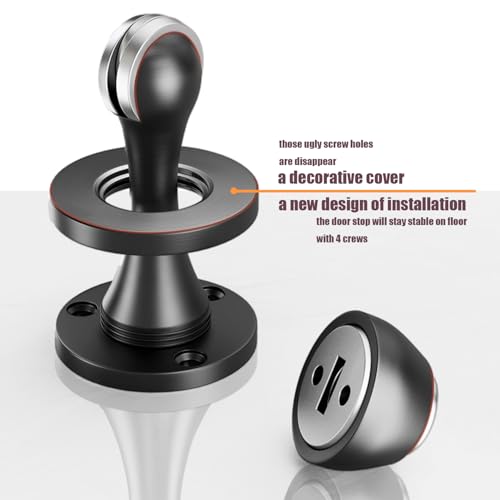 Solid Mental Magnetic Door Stop, Wall Mounted, Oil Rubbed Bronze, 4 PCS - color: 4 PCS Oil Rubbed Bronze