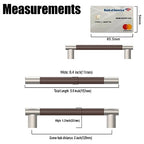 Brown & Nickel Knurled Cabinet Handles Kitchen Pulls 5 Inch 10 Pack - color: Brown and Nickel, size: 5" Hole Center